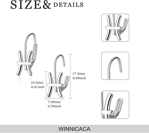 WINNICACA 925 Sterling Silver Horoscope Zodiac 12 Constellation Astrology Leverback Dangle Earrings for Women Girls in Saudi Arabia