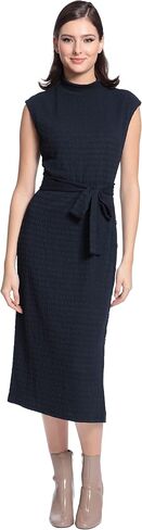 Maggy London Women's Mock Neck Side Placket Midi Dress in Saudi Arabia