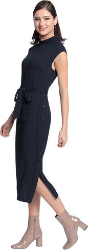 Maggy London Women's Mock Neck Side Placket Midi Dress in Saudi Arabia