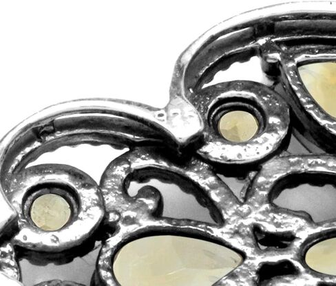 Silvershake Genuine Gemstone 925 Sterling Silver Elegant Victorian Boho Style Leverback Drop Earrings Jewelry for Women in Saudi Arabia