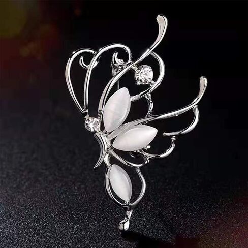 Rhinestone Butterfly Brooch Pin Sparkly Crystal Hollow Butterfly Brooch Classic Wedding Bridal Bouquet Pin Vintage Insects Badge Corsage Jewelry For Women Girls in Saudi Arabia