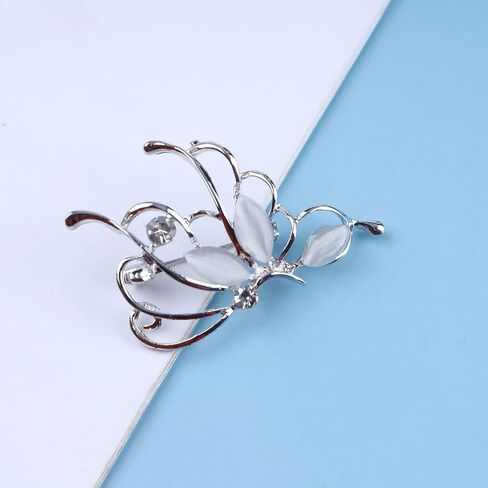 Rhinestone Butterfly Brooch Pin Sparkly Crystal Hollow Butterfly Brooch Classic Wedding Bridal Bouquet Pin Vintage Insects Badge Corsage Jewelry For Women Girls in Saudi Arabia