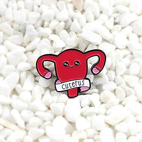 RUIZHEN Uterus Ovary Pin Feminist Medical Symbol Female Organ Gynecologist Nurse Gift Jewelry Brooch Pins in Saudi Arabia