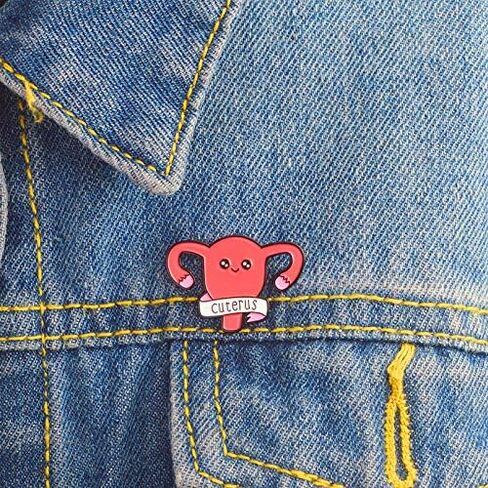 RUIZHEN Uterus Ovary Pin Feminist Medical Symbol Female Organ Gynecologist Nurse Gift Jewelry Brooch Pins in Saudi Arabia