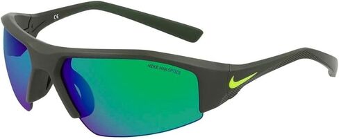 Nike Skylon Ace 22-M DV2151 355 Sunglasses Matte Sequoia/Green Mirror 70mm in Saudi Arabia