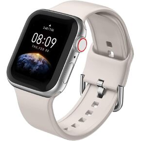 Sports Silicone Band for iWatch Bands Series 9 8 7 6 5 4 3 2 1 SE Ultra,Women and Men,Waterproof Band Compatible with Apple Watch Band 38mm 40mm 41mm 42mm 44mm 45mm 49mm