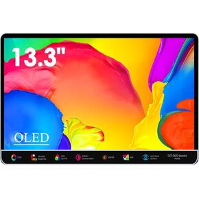 KOHO Portable Monitor 13.3inch OLED 1080P FHD Laptop Monitor USB-C HDMI Computer Display HDR Eye Care External Screen w/Stand & Speakers,for Laptop PC MAC Phone Xbox Switch PS5-S1 Table