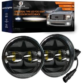 RoadandLord For f150 LED Fog Lights Compatible with 2006-2014 F150 Ranger 2008-2011 Expedition 2007-2014 Fog Lamps, Dual Color DOT Approved Bumper Driving Light Kit