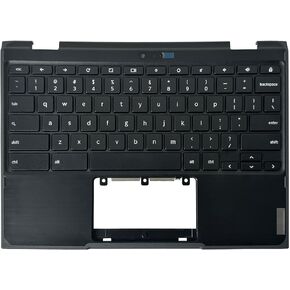Laptop Palmrest Upper Case (WFC Hole) with US Keyboard Replacement for Lenovo Chromebook 11 300e 2nd Gen 81MB Intel 5CB0T79500 5CB1E21644 5CB0Y57944 5CB1D01489 (NOT for MTK or AMD Version)
