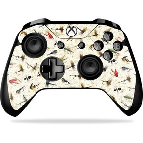 MightySkins Skin Compatible with Microsoft Xbox One X Controller - Fishing Flies | Protective, Durable, and Unique Vinyl Decal wrap Cover | Easy to Apply, Remove, and Change Styles | Made in The USA