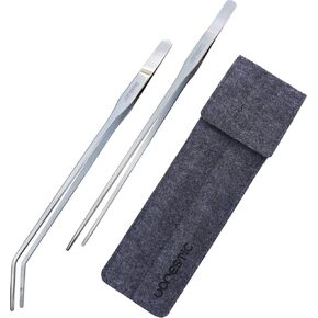 1PC Straight Aquarium Tweezers, 10.6" Long Tweezers for Terrarium, Stainless Steel Aquascape Tool for Planting Aquarium Plants, and Maintenance