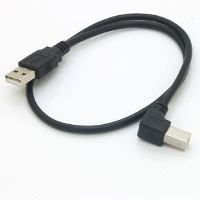 19inch Right Angle USB b 90 Degree Adapter High Speed Printer/Scanner USB Printer Cable usb2.0 A Male to B Male Printer Scanner Cord with 480Mbps (Up Angle, 1.6Feet)