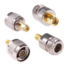 4pcs SMA Male/Female to N Type M/F RF Coaxial Adapter Connector Kit for Antennas Wi-Fi(F109-4)