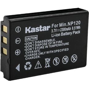 Kastar 2-Pack Rechargeable Lithium-ion Battery Replacement for Minolta NP-120 Battery, Minolta MN80NV, MN88NV, MN90NV, MN200NV, MN220NV Full 1080p HD, MN4K40NV 4K Ultra HD IR Night Vision Camcorder