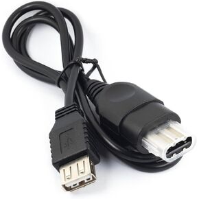 whiteeeen USB Adapter Cable for Original Gen.1 Xbox, USB Type A Female to Xbox Controller Converter Cord 30" Long