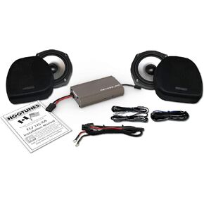طقم مكبر صوت Hogtunes FL7 225-AA مقاس 7 بوصات مع مضخم صوت بقناتين 225 وات لموديلات Harley-Davidson Touring موديلات 1998-2013 مع فتحات تهوية فائقة الطراز
