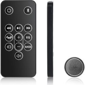 New Bluetooth Remote Control Replacement for Amazon Fire TV Soundbar with Battery No Pairing Required -Black