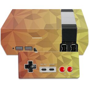 MightySkins Skin Compatible with Nintendo NES Classic Edition wrap Cover Sticker Skins Red Orange Polygon