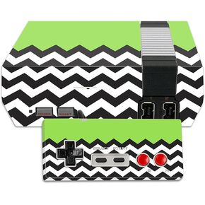 MightySkins Skin Compatible with Nintendo NES Classic Edition wrap Cover Sticker Skins Lime Chevron