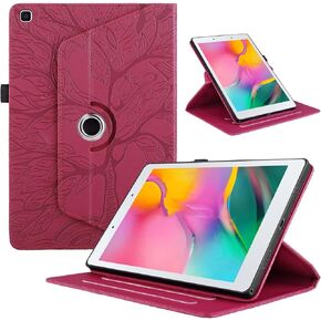 Rotating Case for Samsung Galaxy Tab A 8.0 Case 2019 Model SM-T290 /T295 PU Leather Cover Lightweight Flip Stand Shell for Tab A 8.0 inch Tablet-Purple