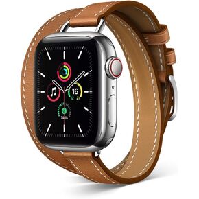 Leather Watch Bands Compatible with Apple Watch Band for Women Men 38mm 40mm 41mm 42mm 44mm 45mm 49mm, Leather Bands Compatible with iWatch Series 9 8 7 6 5 4 3 SE Ultra 2 1