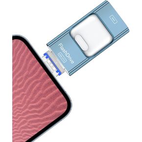 محرك أقراص فلاش للهاتف للصور سعة 128 جيجابايت، ومخزن نسخ احتياطي للصور USB من النوع C للوحة الهاتف وأجهزة الكمبيوتر المحمول التي تعمل بنظام Android (أزرق، U25) in Kuwait