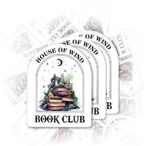 مجموعة من 3 قطع من ملصق House of Wind Book Club ملصق A Court of Thorns and Roses Sarah J Maas Book Lover Bookish ملصق مضحك ملصق فينيل مقاوم للماء مقطوع بالقالب لزجاجة المياه والكمبيوتر المحمول (2 بوصة)