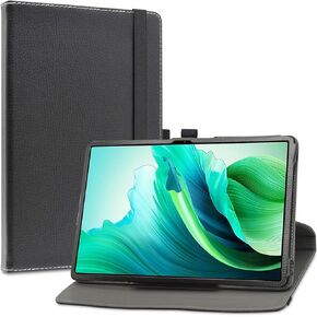 متوافق مع حافظة OUKITEL OT8، حافظة Tab 90 WiFi، حافظة iPlay 60 Lite، غطاء PU بحامل يدور 360 درجة لجهاز OUKITEL OT8/Alldocube iPlay 60 Lite/Blackview Tab 90 WiFi/Tab 90 مقاس 11 بوصة، أسود