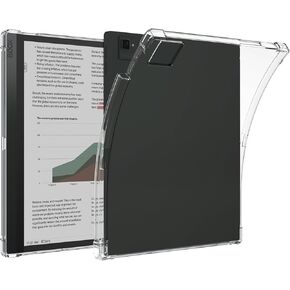 Clear Case for 10.3" Onyx Boox Tablet Tab Ultra C Pro/Boox Tab Ultra/Boox Tab Ultra C - Slim Silicone Transparent Cover with Thicken Corners & Pen Holder (Clear Pen Holder Style)
