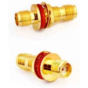 2PCS RF Connector Adapter SMA Female to SMA Female Bulkhead