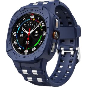 Watch Band Compatible with Samsung Galaxy Watch 7 Ultra 47mm Band with Case,Rugged Galaxy Watch Ultra Band with Protective Case