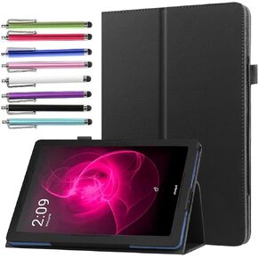 Case for TCL TAB 10 NXTPAPER 5G 10.4 Inch Tablet Model 9199S - Slim Lightweight Folio Stand Cover PU Leather Case Cover + 1 Stylus (Black)