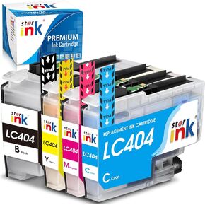 Compatible LC404 Ink Cartridges for Brother Printer Replacement for LC404 LC404 XL Ink Cartridge Compatible with Brother MFC-J1205W Ink Cartridges MFC-J1215W MFC J1205W J1215W Printer (4Pack)