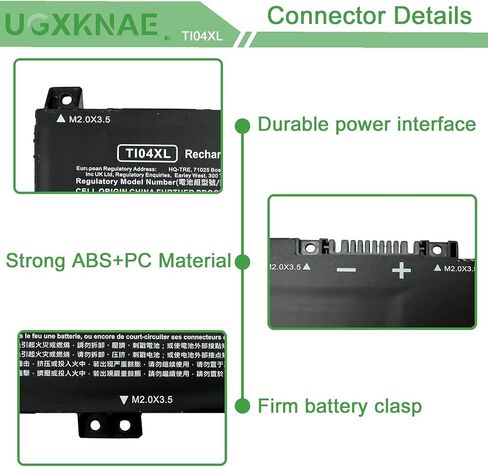 TI04XL M24563-005 Laptop Battery fit for HP Envy 17-CH 17-CH0027UR 17-CH0026UR 17M-CH0013DX 17.3" Series HSTNN-IB9T TIO4XL TI04055XL M24563-005 M24420-1C1 M24420-1D1 55.67Wh in Kuwait
