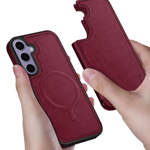 حافظة هاتف Samsung Galaxy S23 FE [متوافقة مع magsafe] [جلد RFID] [مغناطيسي 2 في 1 قابل للفصل] [محفظة خلفية قابلة للطي] غطاء مقاوم للصدمات للرجال والنساء لهاتف Samsung S23FE 5G أسود in Kuwait