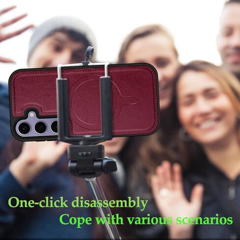 حافظة هاتف Samsung Galaxy S23 FE [متوافقة مع magsafe] [جلد RFID] [مغناطيسي 2 في 1 قابل للفصل] [محفظة خلفية قابلة للطي] غطاء مقاوم للصدمات للرجال والنساء لهاتف Samsung S23FE 5G أسود in Kuwait