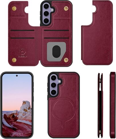 حافظة هاتف Samsung Galaxy S23 FE [متوافقة مع magsafe] [جلد RFID] [مغناطيسي 2 في 1 قابل للفصل] [محفظة خلفية قابلة للطي] غطاء مقاوم للصدمات للرجال والنساء لهاتف Samsung S23FE 5G أسود in Kuwait