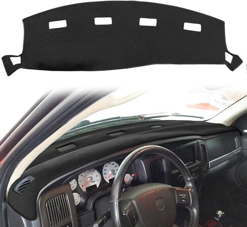 Yiz Dashboard Cover Dash Mat Pad Custom Fit for 2006-2008 Dodge Ram 1500 2500 3500,2009 Ram 2500 3500 4500 5500,2010 Ram 4500 5500 Without Cutout for Dash Speakers (06-08 Dark Gray) J16 in Kuwait
