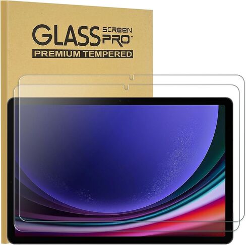 واقي شاشة من الزجاج المقوى مكون من قطعتين لجهاز Samsung Galaxy Tab S10 (11 بوصة 2024) / Galaxy Tab S9 (11 بوصة 2023) / Galaxy Tab S9 FE (10.9 بوصة)، متوافق مع قلم S، صلابة 9H، مضاد للخدوش in Saudi Arabia
