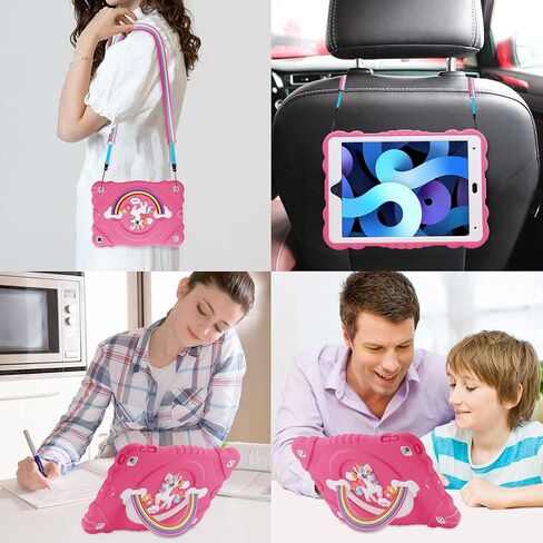حافظة XZC لجهاز iPad 9th/8th/7th Generation 2021/2020/2019 (10.2 بوصة)، حافظة حماية شديدة التحمل مضادة للصدمات مع حزام حامل مدمج للأطفال والفتيات والنساء (وردي) in Kuwait