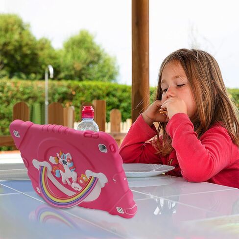 حافظة XZC لجهاز iPad 9th/8th/7th Generation 2021/2020/2019 (10.2 بوصة)، حافظة حماية شديدة التحمل مضادة للصدمات مع حزام حامل مدمج للأطفال والفتيات والنساء (وردي) in Kuwait
