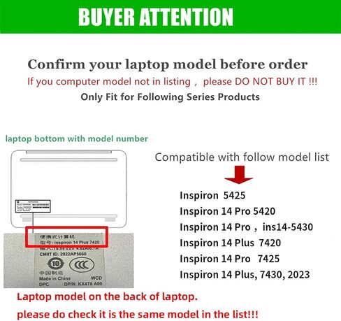 Case Cover for 14" HP EliteBook 840 G7/840G 8/845 G7/845 G8 &for Dell Latitude 14 7430 2-in-1 PU Leather Laptop Sleeve(Wine red) in Kuwait