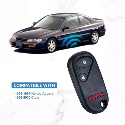 Keyless Entry Remote Control Replacement for 1994-1997 Honda Accord 1996-2000 Civic Car Key Fob A269ZUA106 (1) in Saudi Arabia