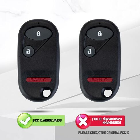 Keyless Entry Remote Control Replacement for 1994-1997 Honda Accord 1996-2000 Civic Car Key Fob A269ZUA106 (1) in Saudi Arabia