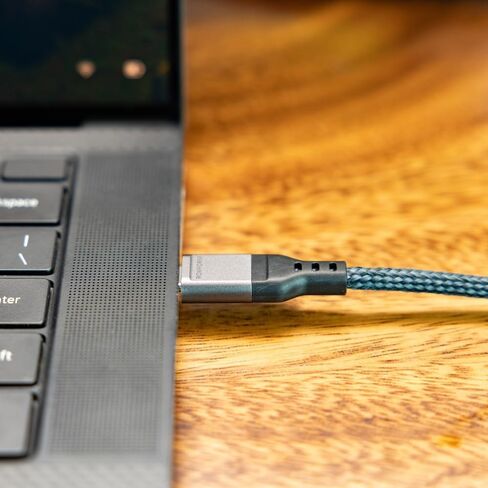 Rokform - PowerTrip 100W USB-C Charging Cable, 0.5m (1.6 ft), Fast Charging Braided Cable, 5,000 Bend Tested, for iPhone 15s, Galaxy S23s, or Any USB C compatible device (Black and Grey) in Kuwait
