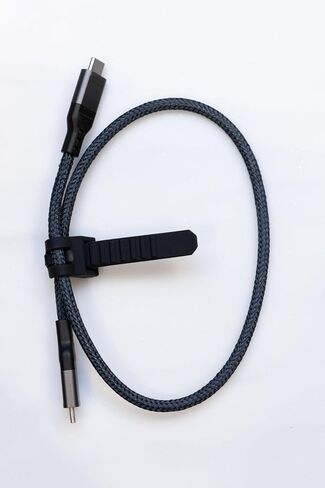 Rokform - PowerTrip 100W USB-C Charging Cable, 0.5m (1.6 ft), Fast Charging Braided Cable, 5,000 Bend Tested, for iPhone 15s, Galaxy S23s, or Any USB C compatible device (Black and Grey) in Kuwait