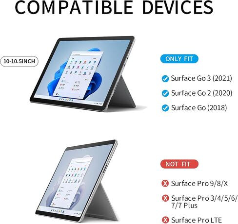 Slim Lightweight Case for Microsoft Surface Go 3 2021 / Surface Go 2 2020 / Surface Go 2018,Surface Go 3/ Go 2/ Go [10.5-inch] Hard Protective Cover,Compatible with Type Cover Keyboard(Grey) in Saudi Arabia