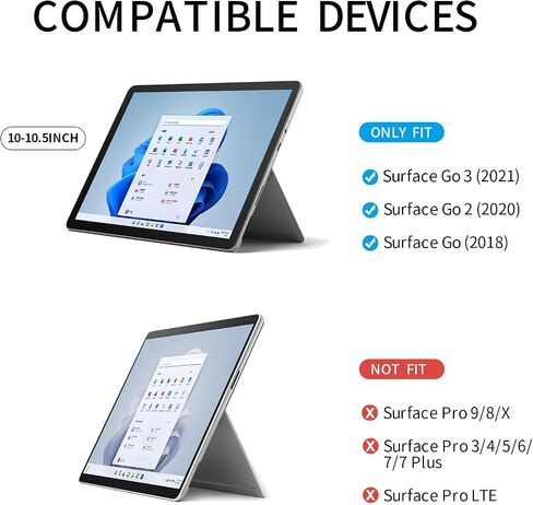 Slim Lightweight Case for Microsoft Surface Go 3 2021 / Surface Go 2 2020 / Surface Go 2018,Surface Go 3/ Go 2/ Go [10.5-inch] Hard Protective Cover,Compatible with Type Cover Keyboard(Grey) in Saudi Arabia