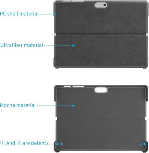 Slim Lightweight Case for Microsoft Surface Go 3 2021 / Surface Go 2 2020 / Surface Go 2018,Surface Go 3/ Go 2/ Go [10.5-inch] Hard Protective Cover,Compatible with Type Cover Keyboard(Grey) in Saudi Arabia