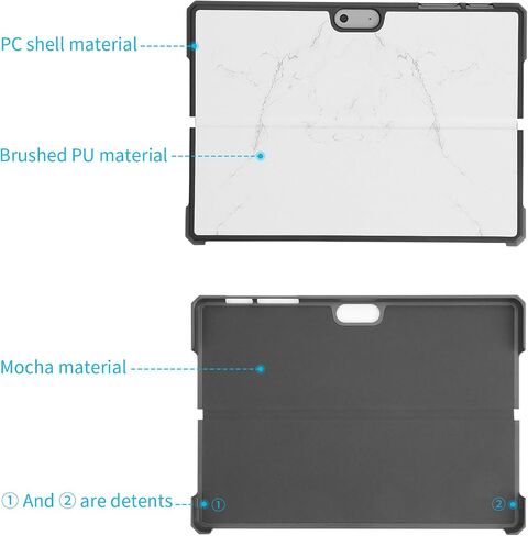 Slim Lightweight Case for Microsoft Surface Go 3 2021 / Surface Go 2 2020 / Surface Go 2018,Surface Go 3/ Go 2/ Go [10.5-inch] Hard Protective Cover,Compatible with Type Cover Keyboard(Grey) in Saudi Arabia